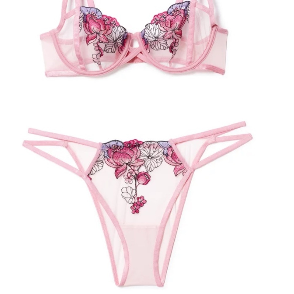Adore Me Jayda pink floral underwear